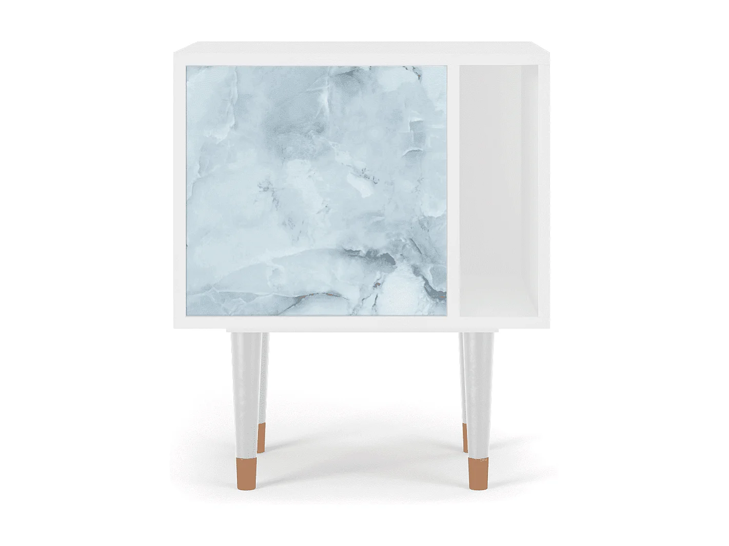 Criado-mudo - 57х69х48 cm - S2 - Glacial Colour, Branco