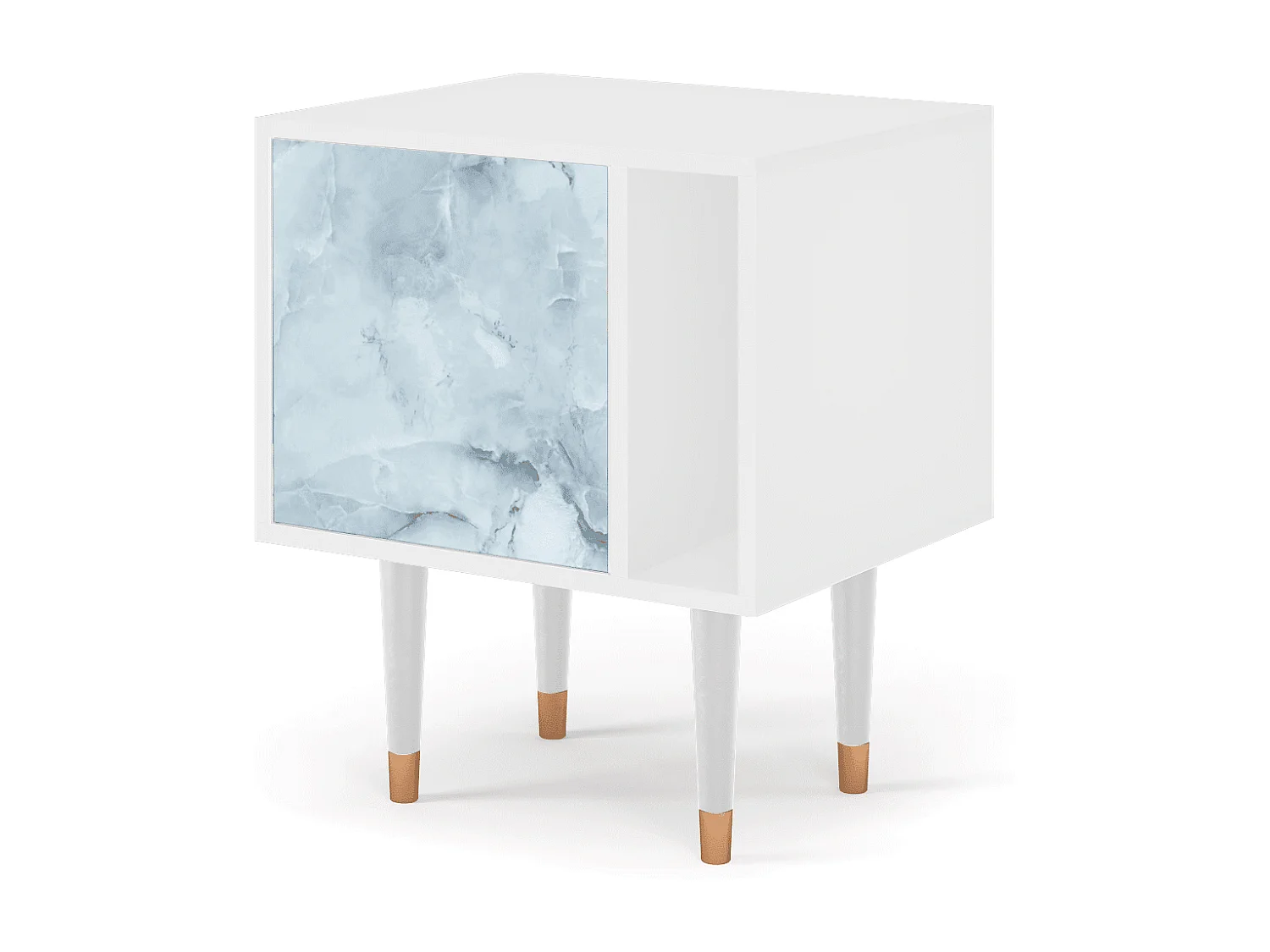 Criado-mudo - 57х69х48 cm - S2 - Glacial Colour, Branco