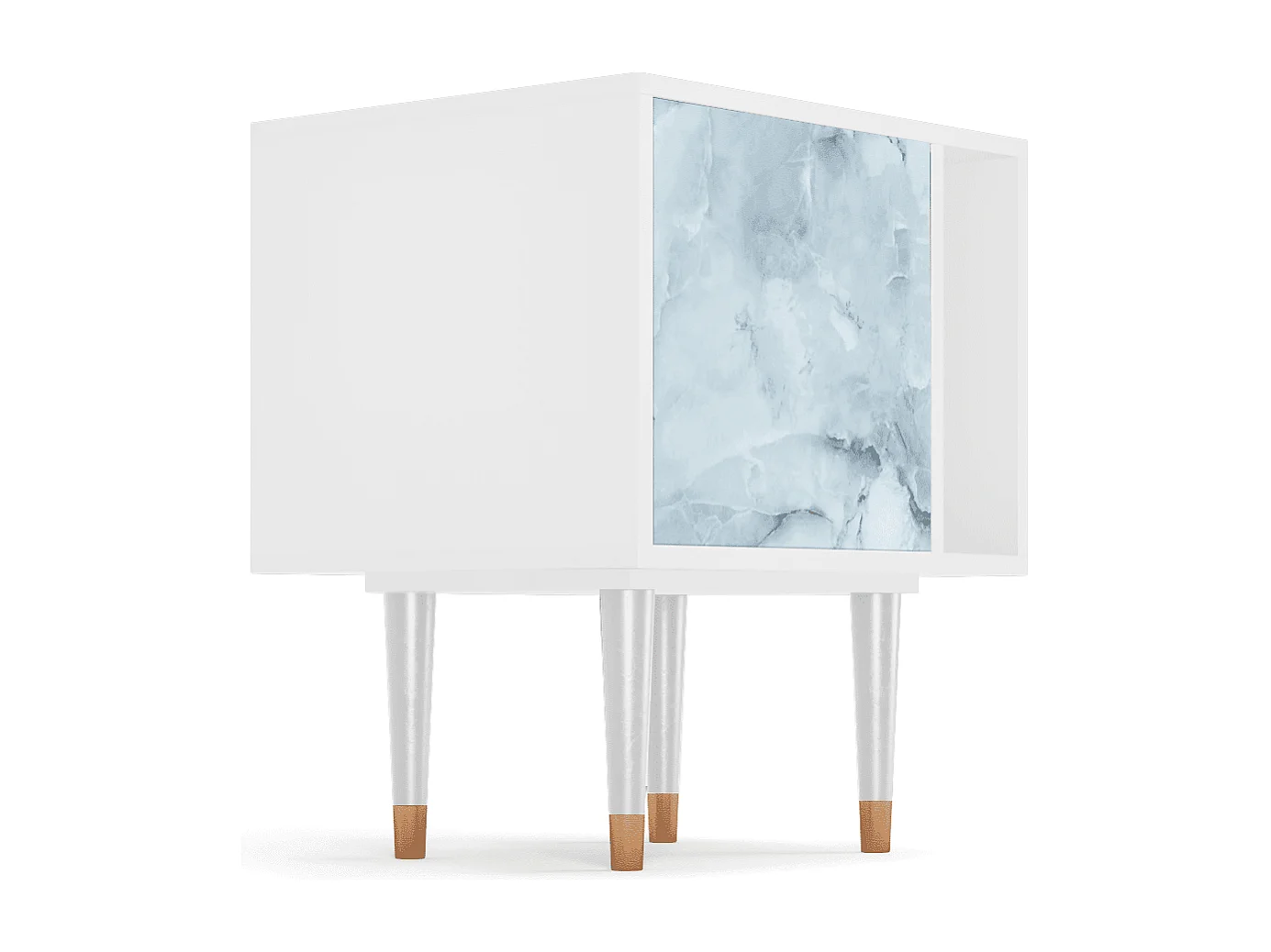 Criado-mudo - 57х69х48 cm - S2 - Glacial Colour, Branco