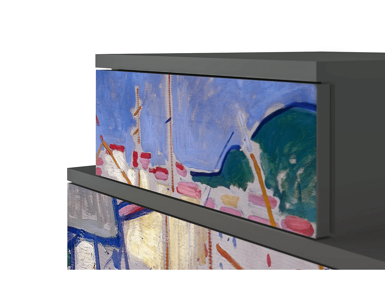 Criado-mudo - 58х58х41 cm - NS1 - The Port of Collioure , Antracite