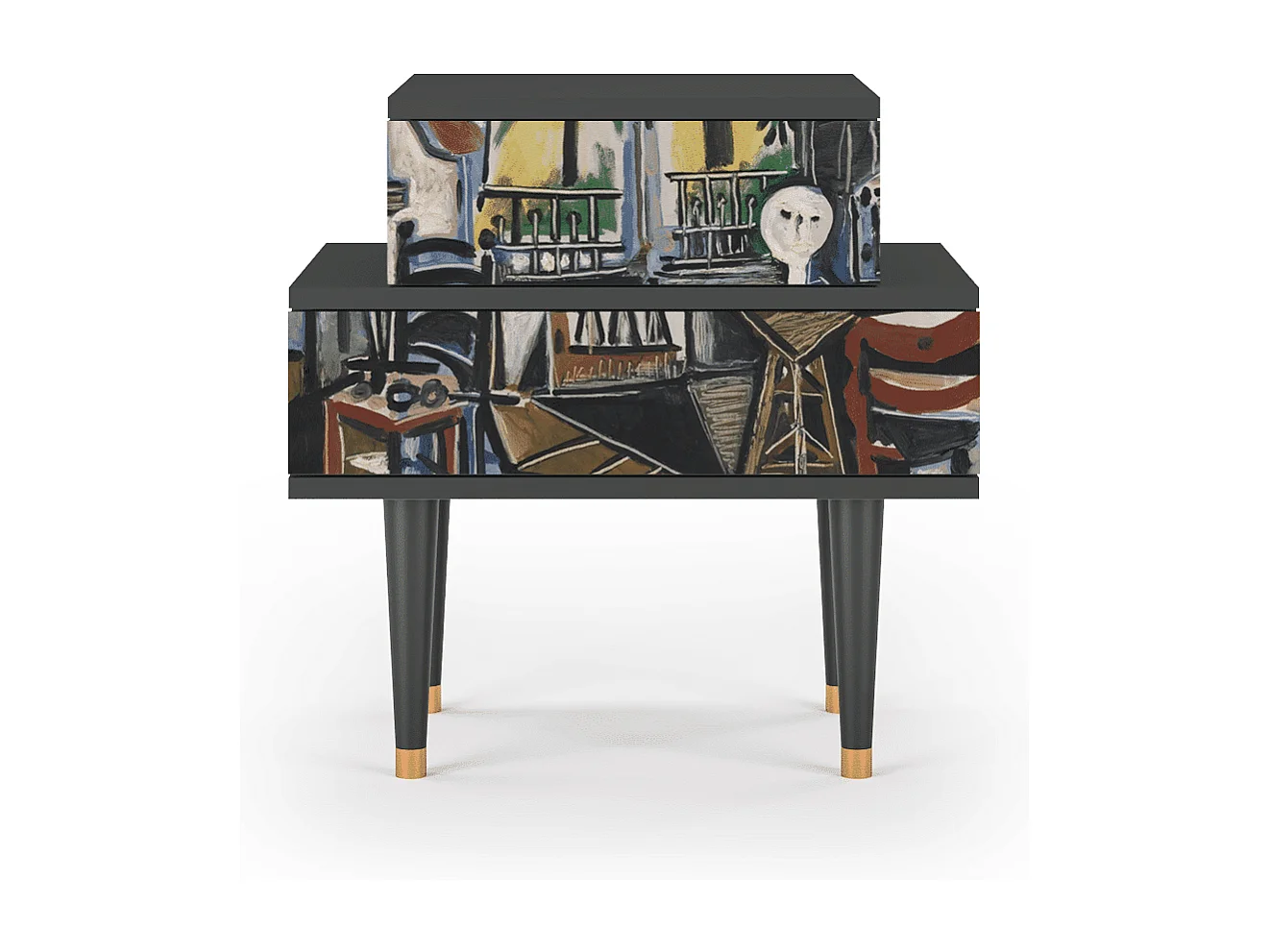 Nachtkastje - 58х58х41 cm - NS1 - The Studio , Antraciet