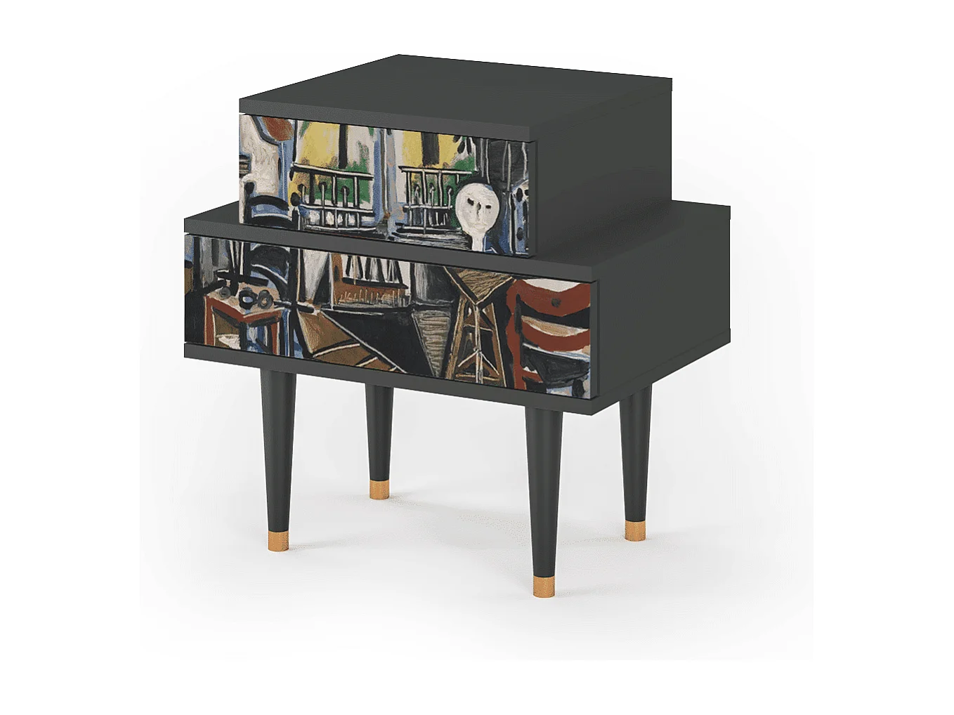 Nachtkastje - 58х58х41 cm - NS1 - The Studio , Antraciet