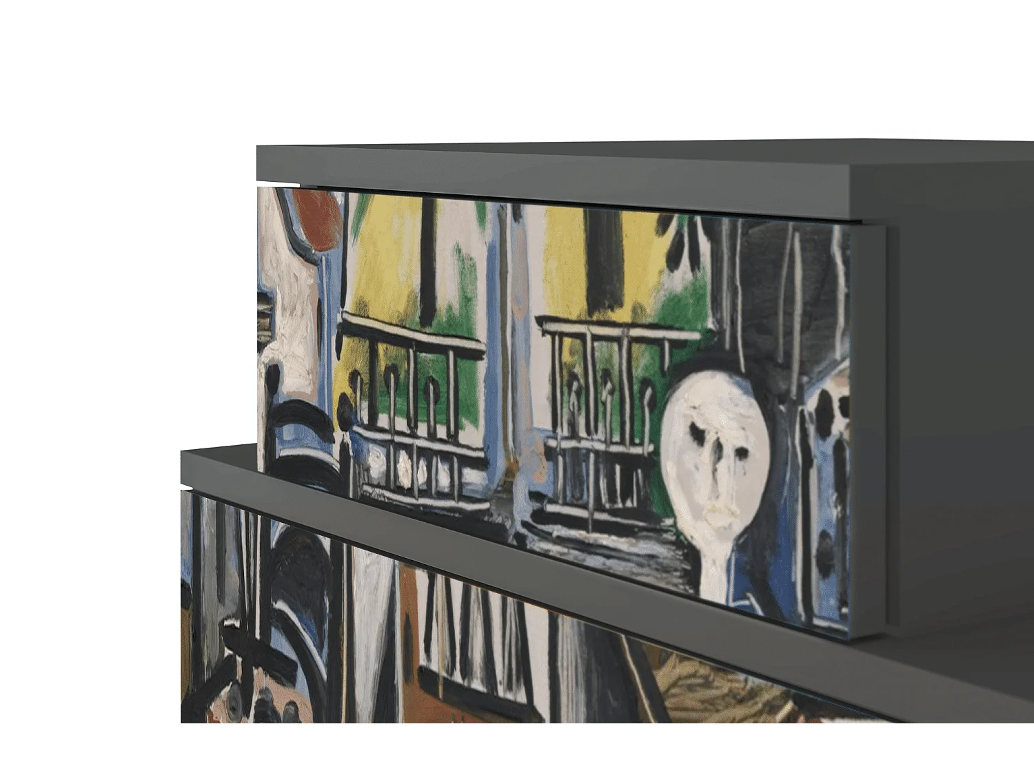 Nachtkastje - 58х58х41 cm - NS1 - The Studio , Antraciet