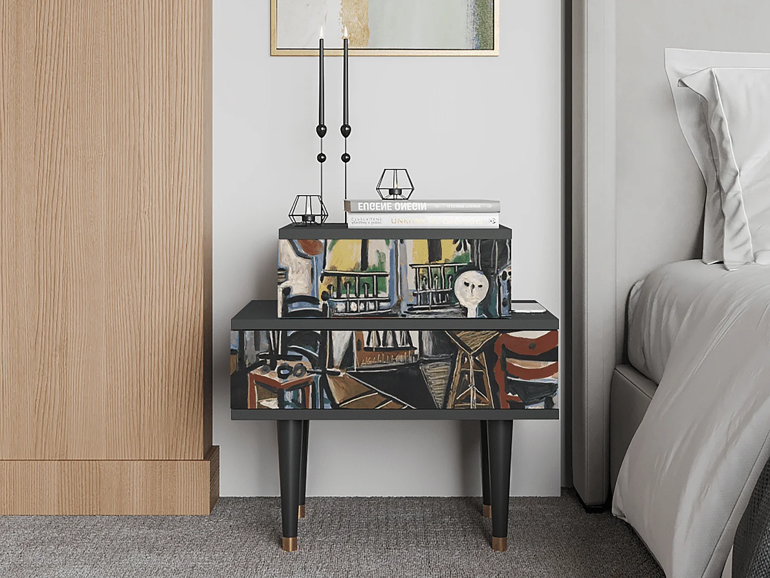 Table de nuit - 58х58х41 cm - NS1 - The Studio , Anthracite