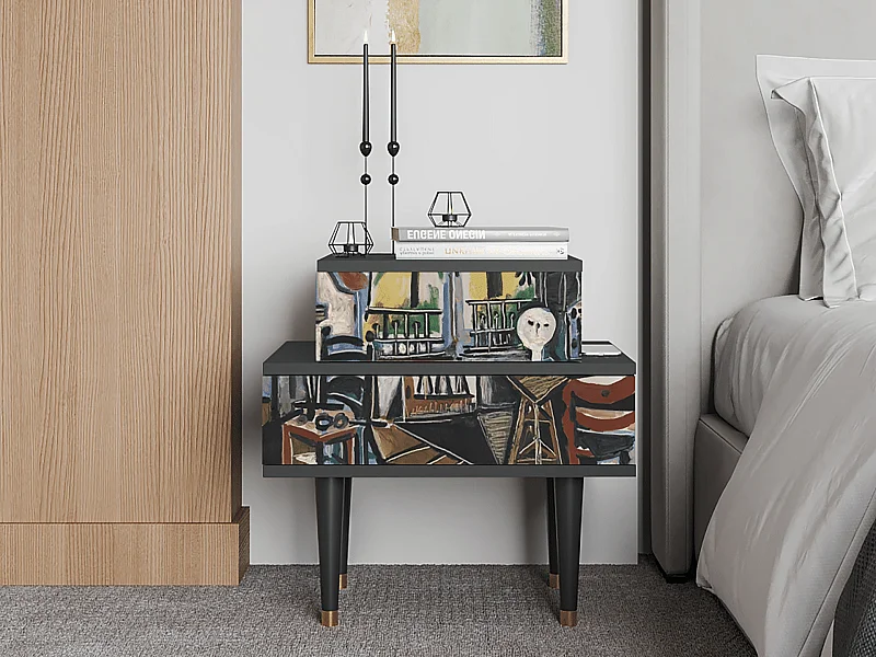 Comodino - 58х58х41 cm - NS1 - The Studio , Antracite