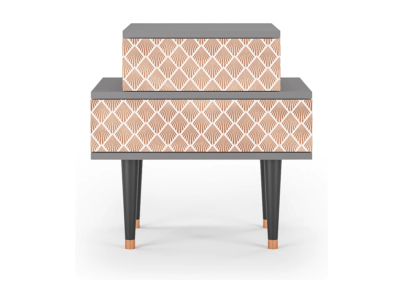 Mesita de noche - 58х58х41 cm - NS1 - Pastel Sunrise, Gris