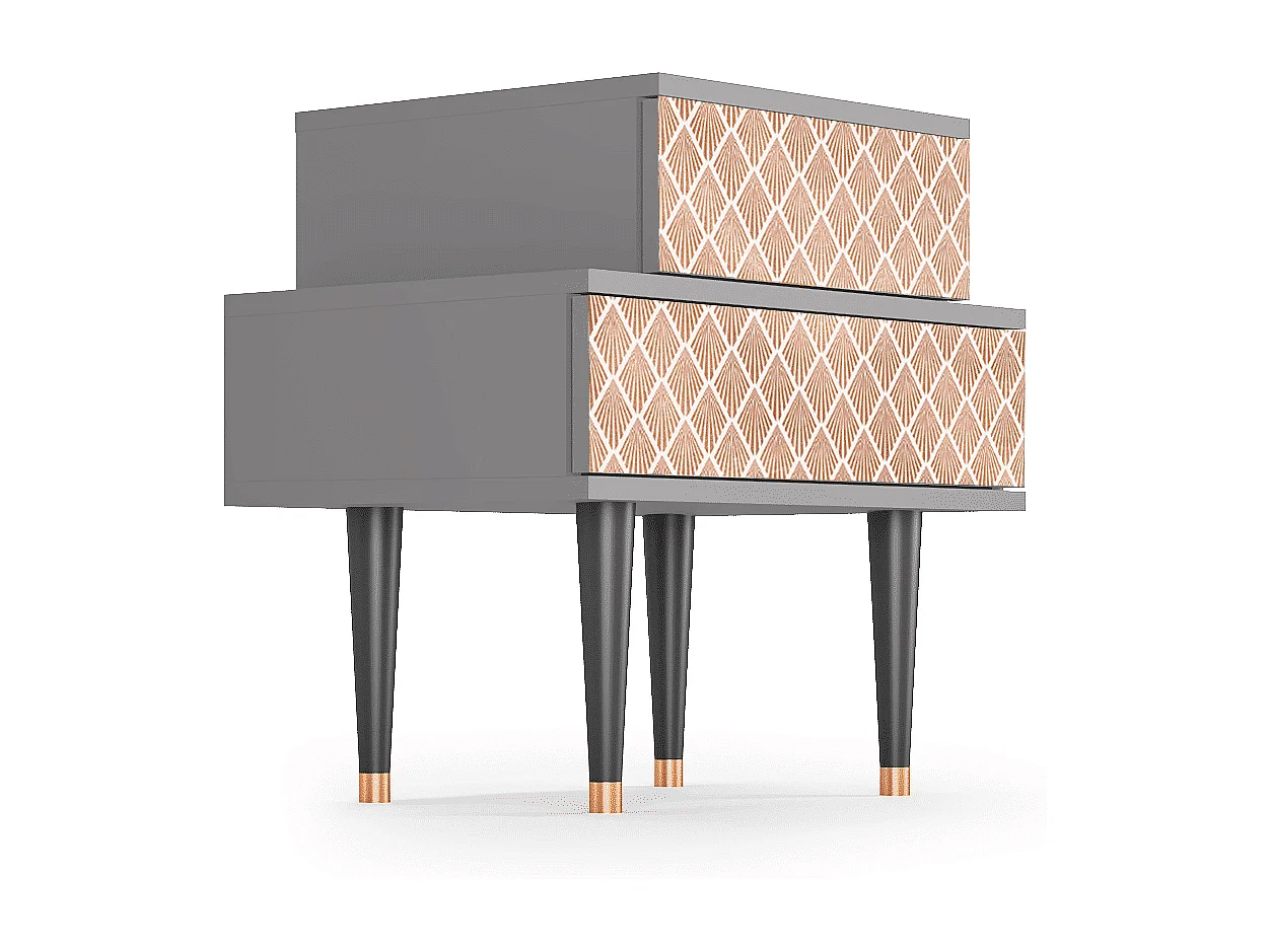 Mesita de noche - 58х58х41 cm - NS1 - Pastel Sunrise, Gris