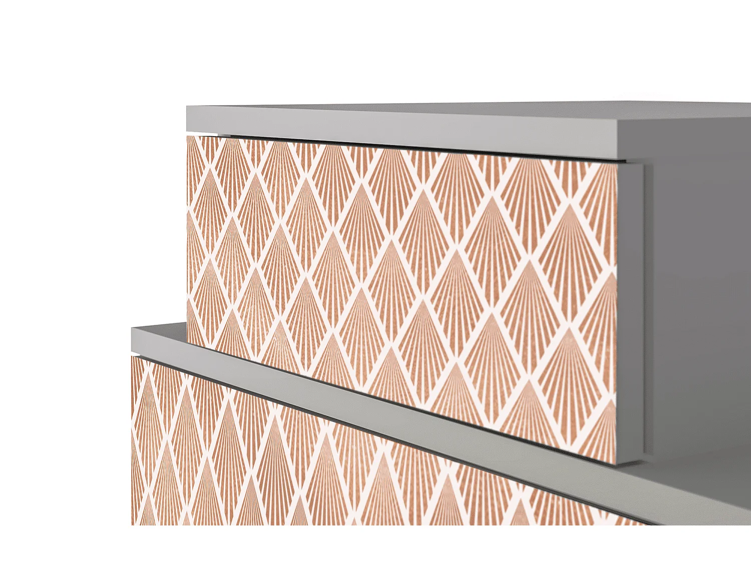 Mesita de noche - 58х58х41 cm - NS1 - Pastel Sunrise, Gris