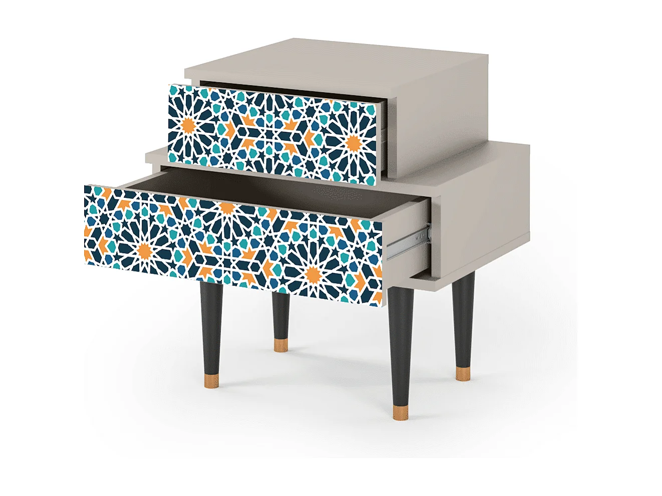 Table de nuit - 58х58х41 cm - NS1 - Kaleidoscope, Sable