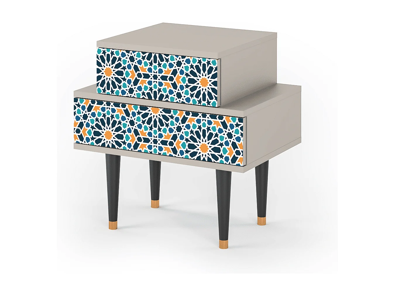 Criado-mudo - 58х58х41 cm - NS1 - Kaleidoscope, Areia