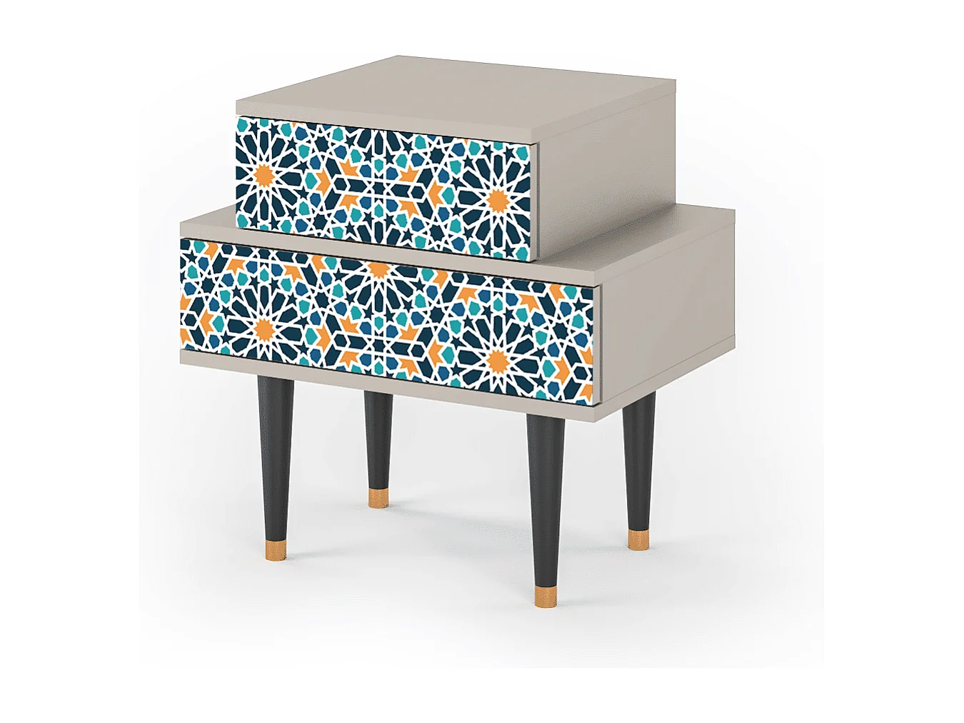 Criado-mudo - 58х58х41 cm - NS1 - Kaleidoscope, Areia