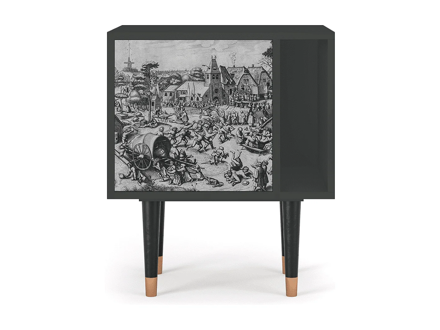 Mesita de noche - 57х69х48 cm - S2 - The Festival of Saint, Antracita