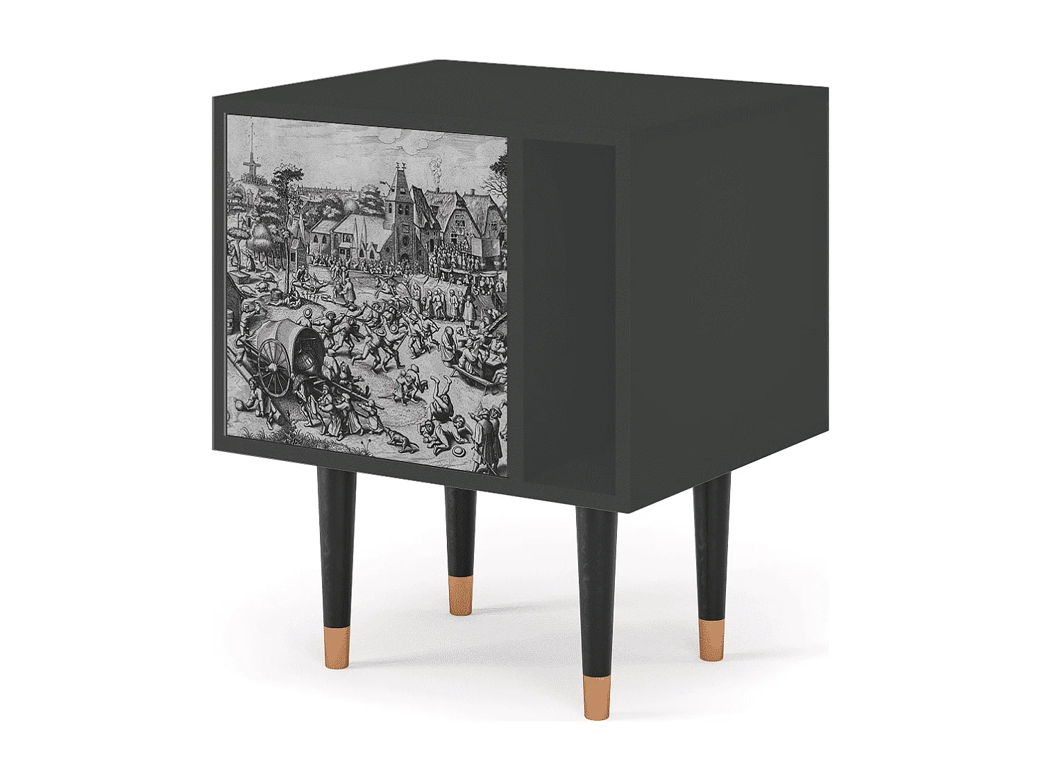 Mesita de noche - 57х69х48 cm - S2 - The Festival of Saint, Antracita