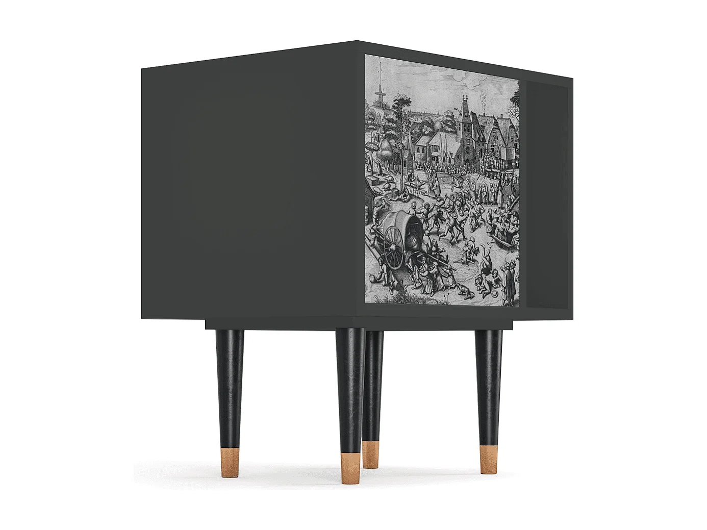 Mesita de noche - 57х69х48 cm - S2 - The Festival of Saint, Antracita