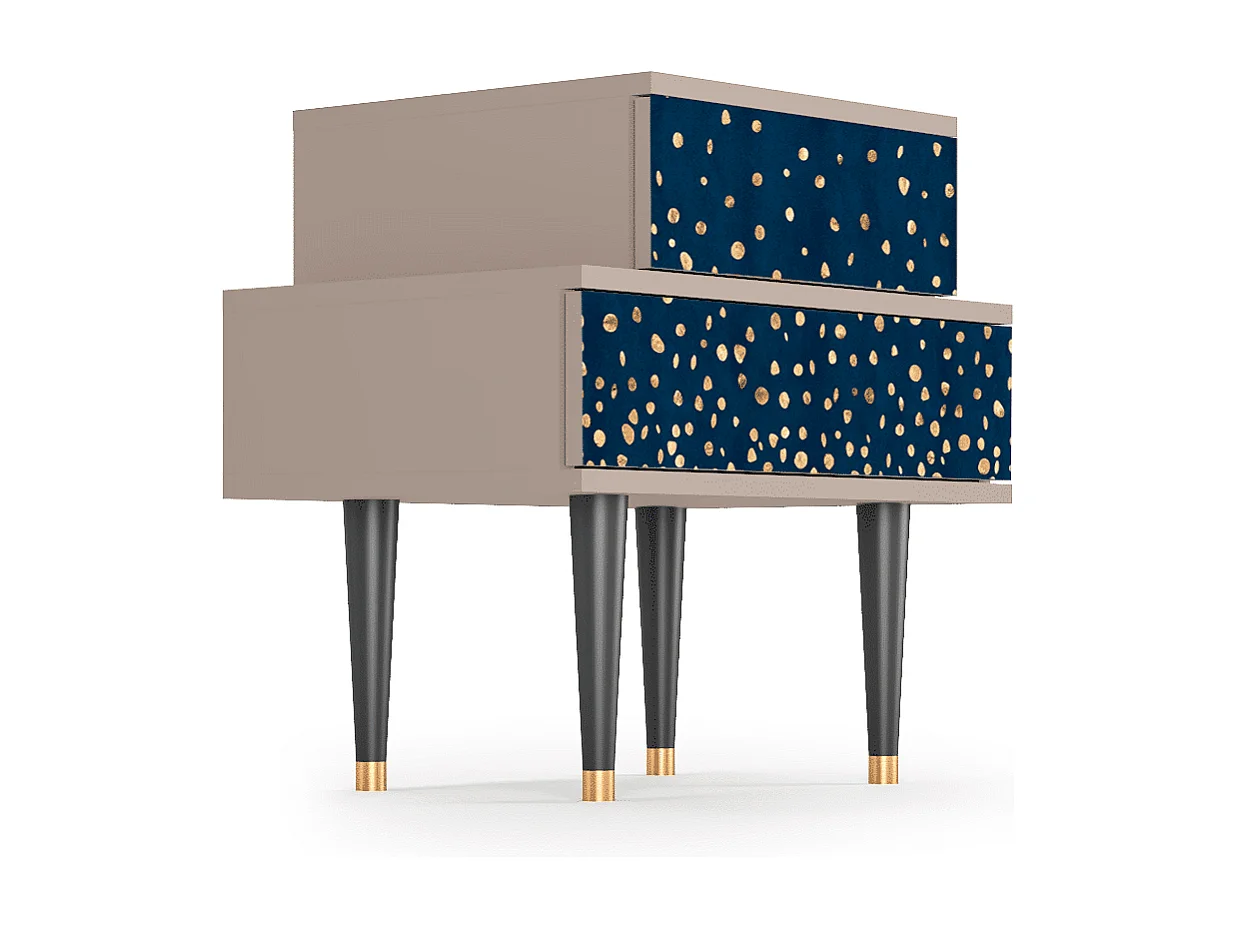 Mesita de noche - 58х58х41 cm - NS1 - Night Skies, Latte