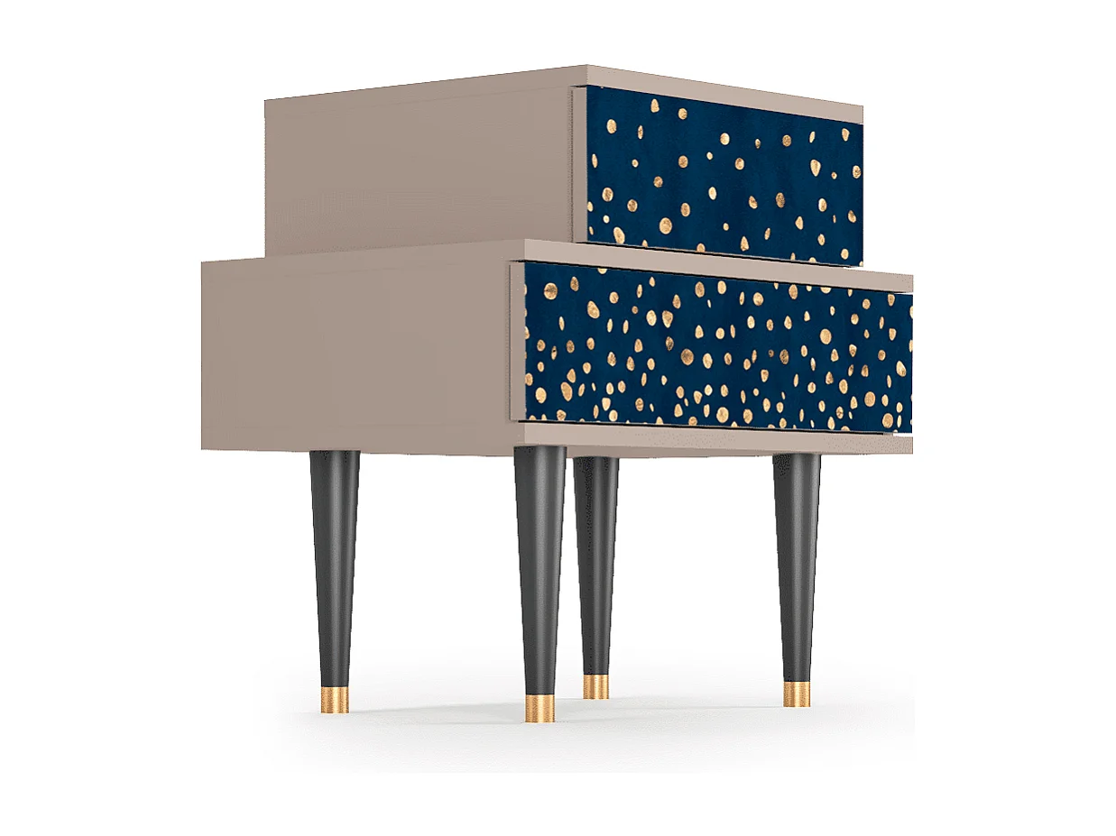 Stolik nocny - 58х58х41 cm - NS1 - Night Skies, Latte