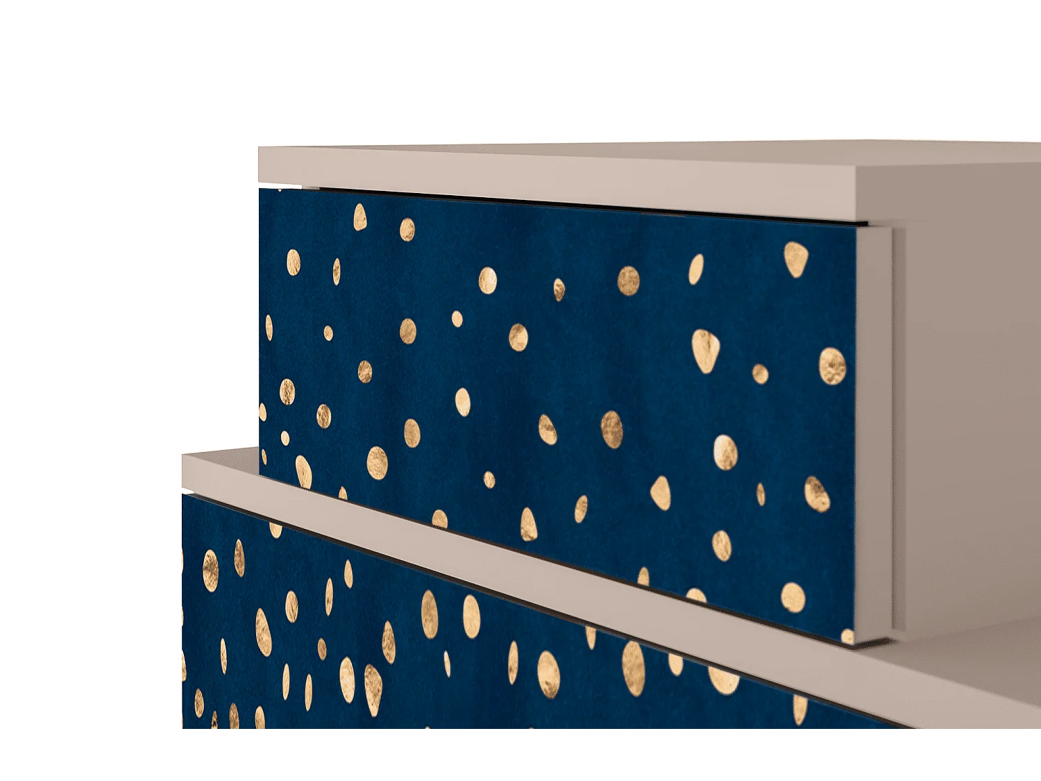 Stolik nocny - 58х58х41 cm - NS1 - Night Skies, Latte