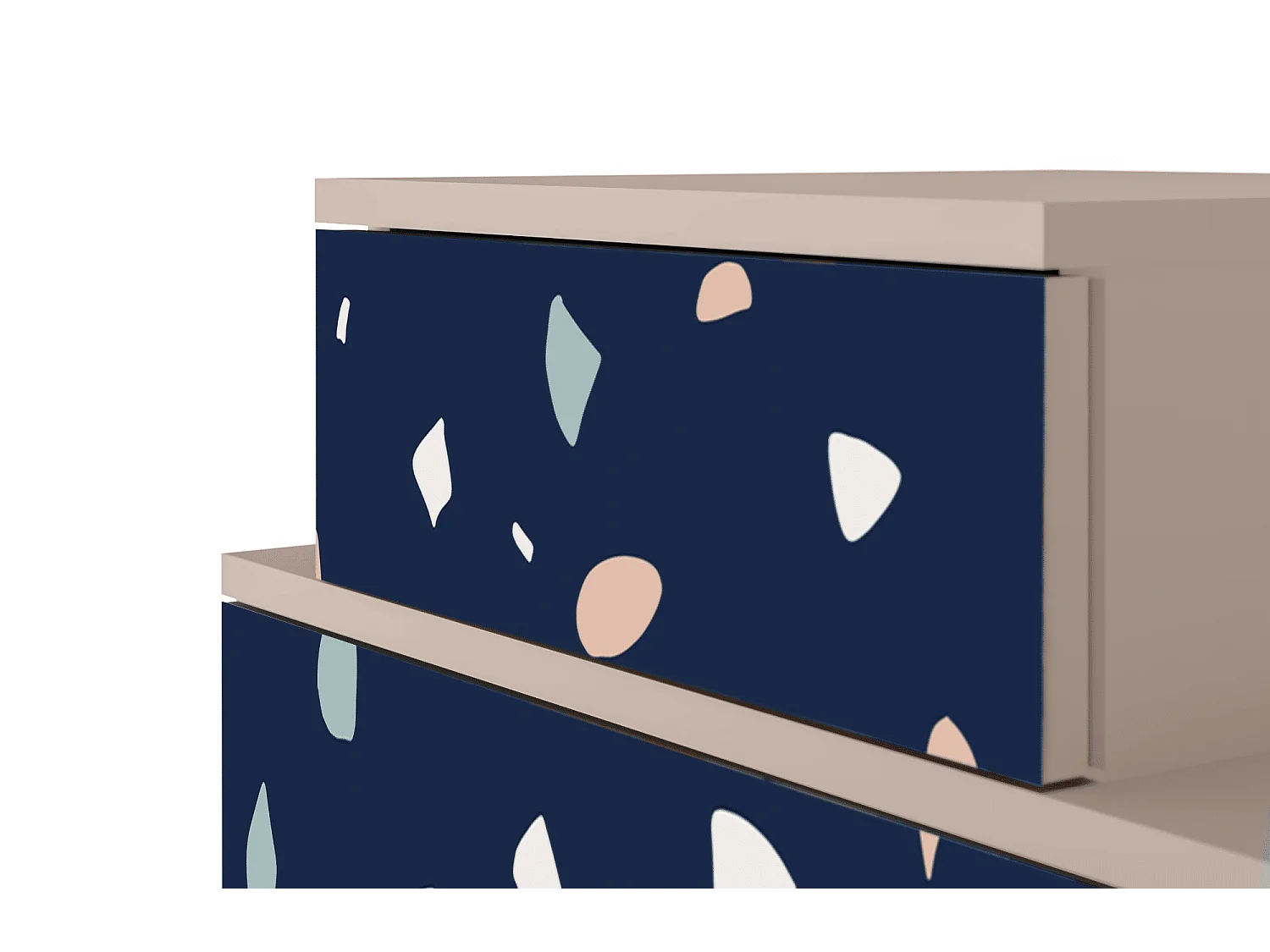 Stolik nocny - 58х58х41 cm - NS1 - Space Satellites, Latte