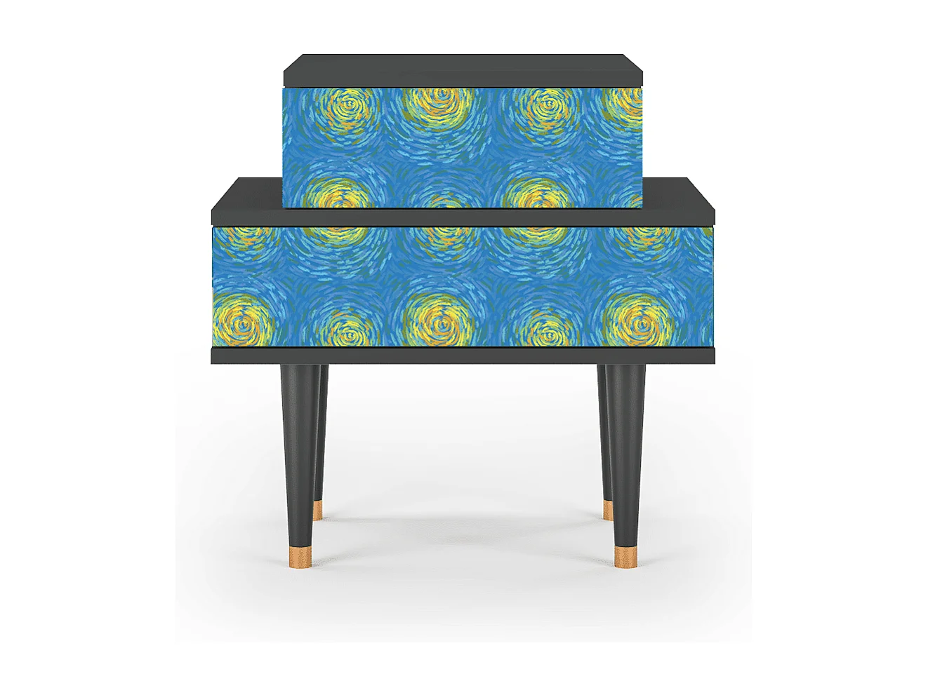 Table de nuit - 58х58х41 cm - NS1 - Van Gogh Lights, Anthracite