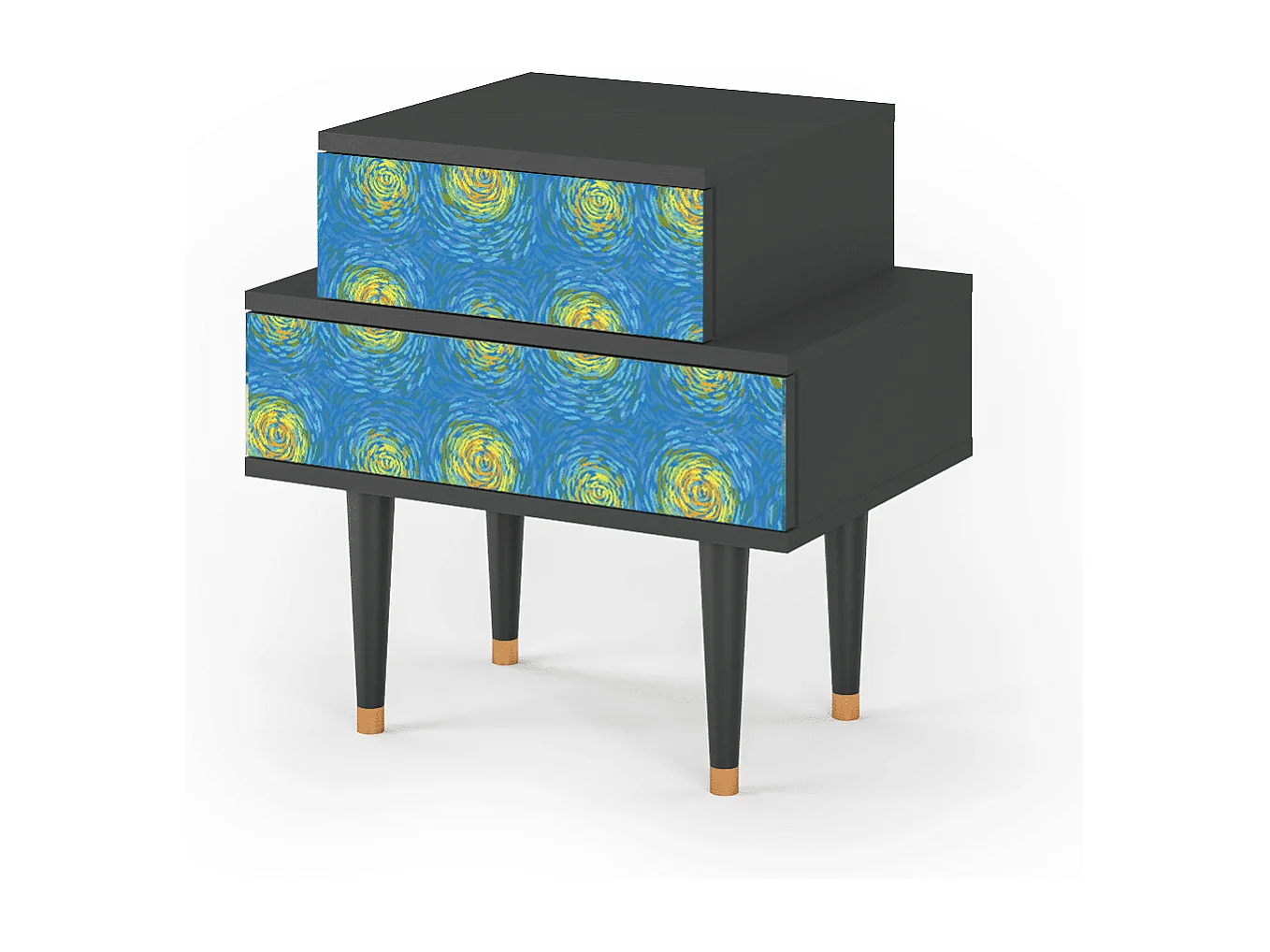 Table de nuit - 58х58х41 cm - NS1 - Van Gogh Lights, Anthracite