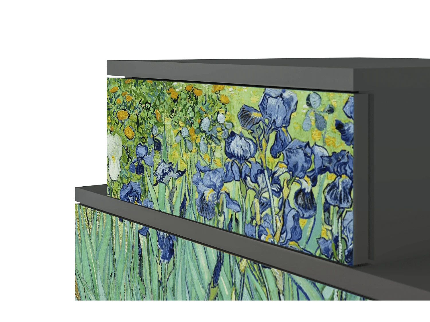 Stolik nocny - 58х58х41 cm - NS1 - Irises , Antracyt