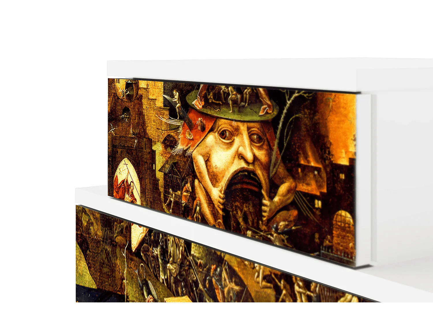 Stolik nocny - 58х58х41 cm - NS1 - Christ in Limbo, Biały