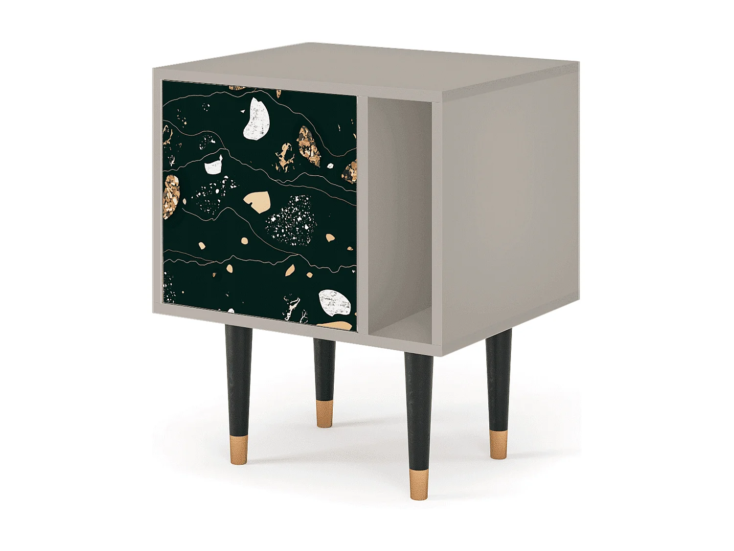 Stolik nocny - 57х69х48 cm - S2 - Space Rocks, Piaskowy