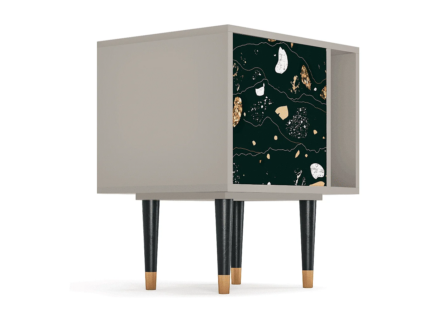 Stolik nocny - 57х69х48 cm - S2 - Space Rocks, Piaskowy