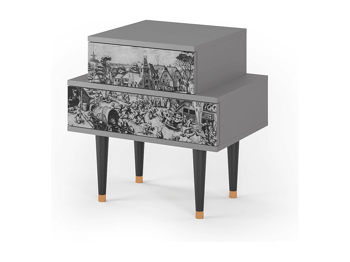 Mesita de noche - 58х58х41 cm - NS1 - The Festival of Saint, Gris