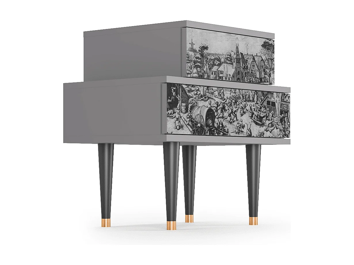 Mesita de noche - 58х58х41 cm - NS1 - The Festival of Saint, Gris