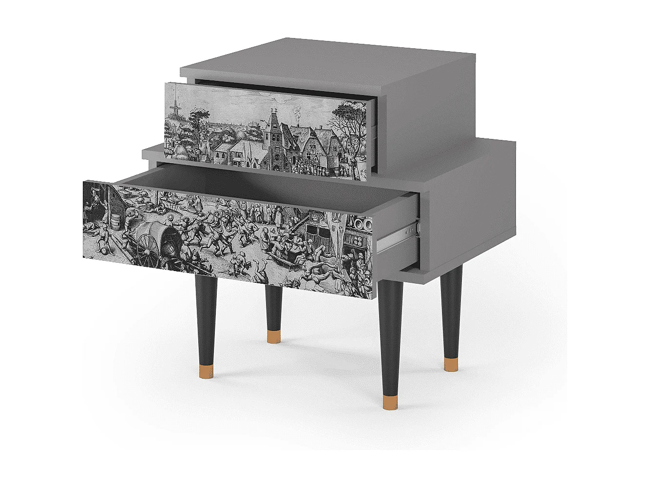 Mesita de noche - 58х58х41 cm - NS1 - The Festival of Saint, Gris