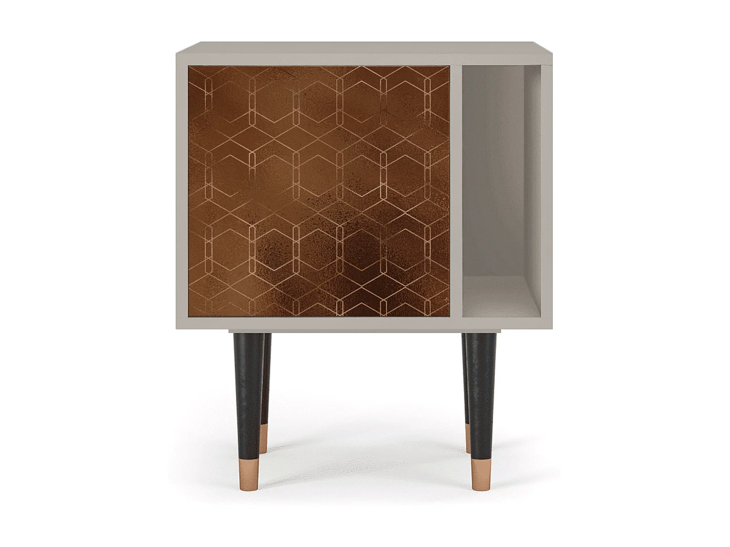 Stolik nocny - 57х69х48 cm - S2 - Chocolate Bar, Piaskowy