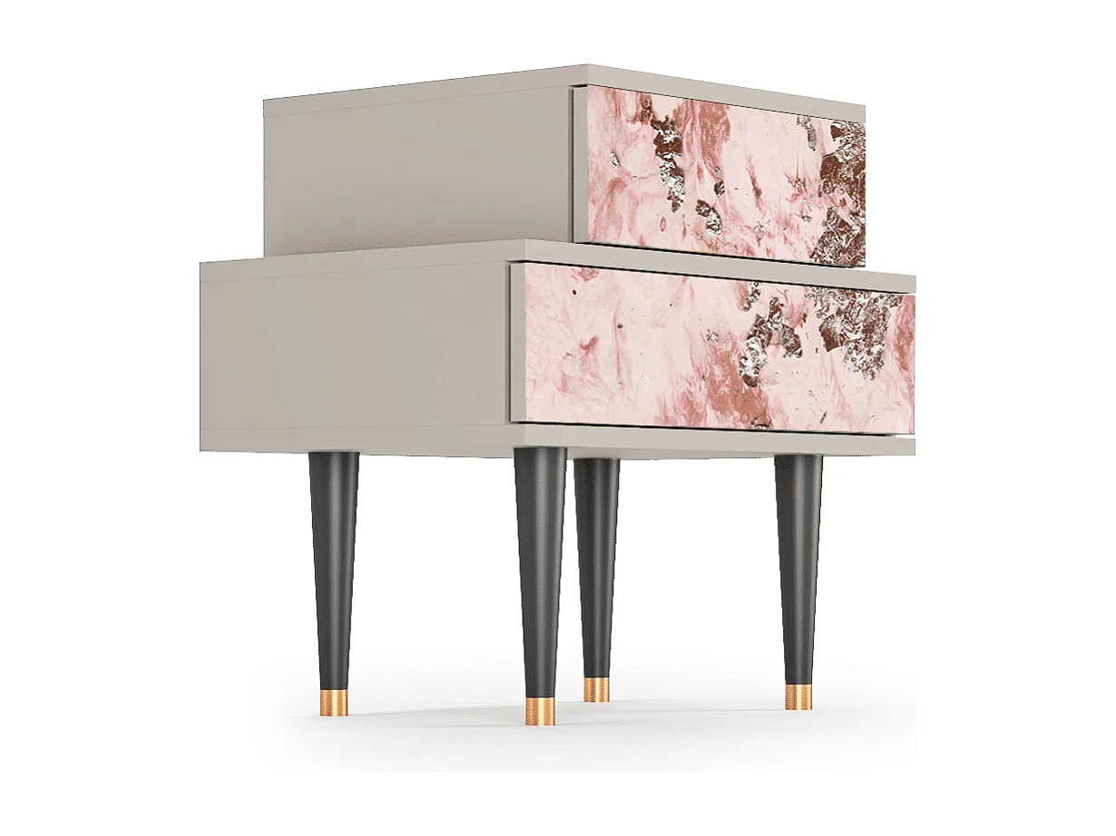 Stolik nocny - 58х58х41 cm - NS1 - Cotton Candy, Piaskowy