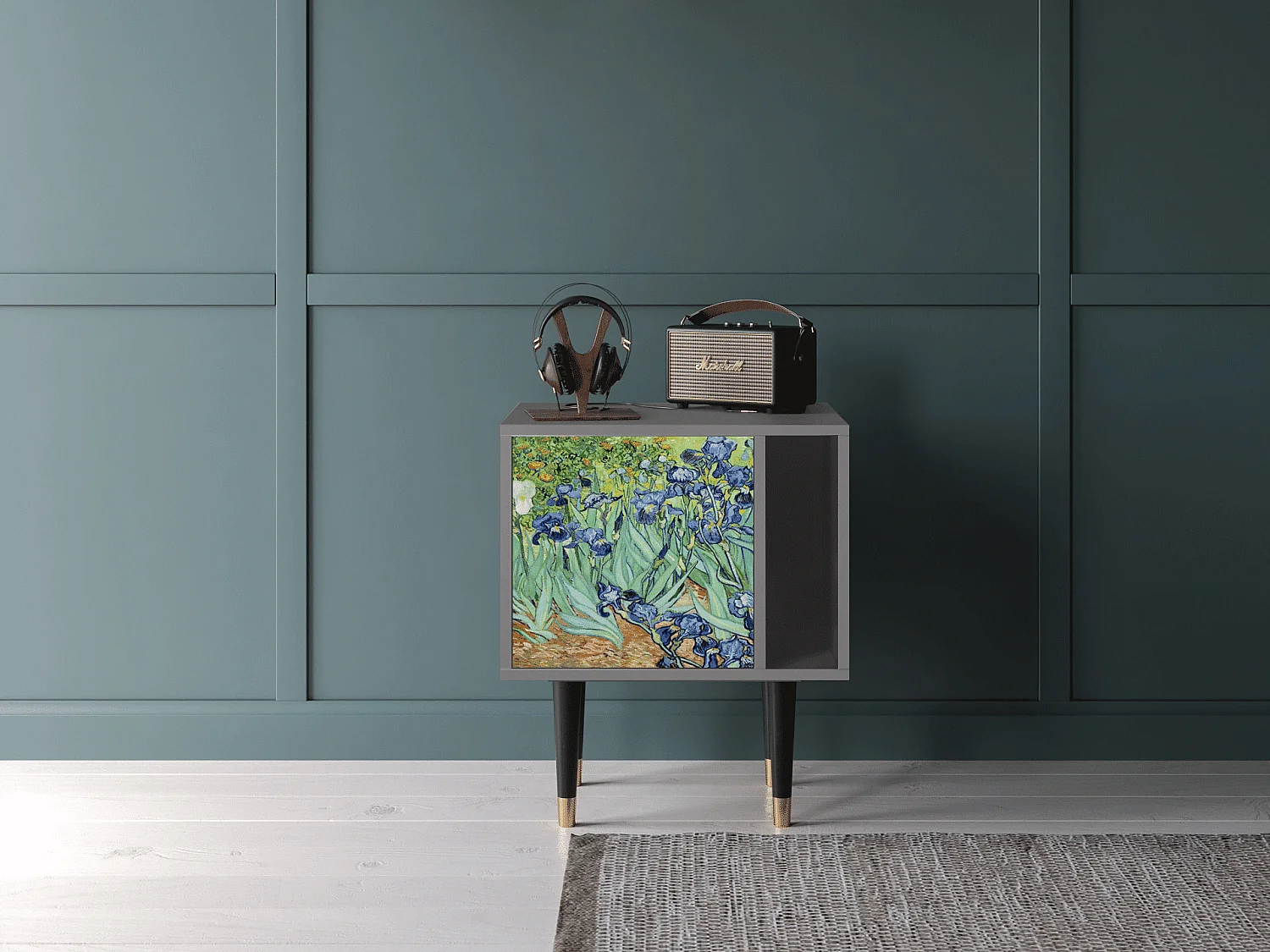 Nachtkastje - 57х69х48 cm - S2 - Irises , Grijs