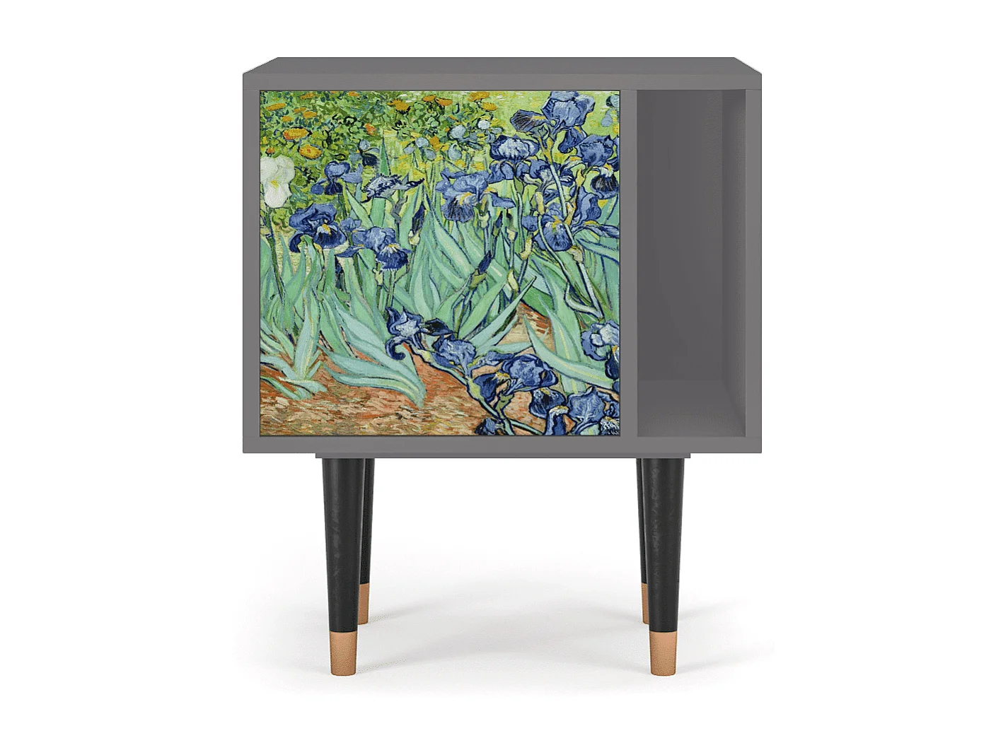 Table de nuit - 57х69х48 cm - S2 - Irises , Gris