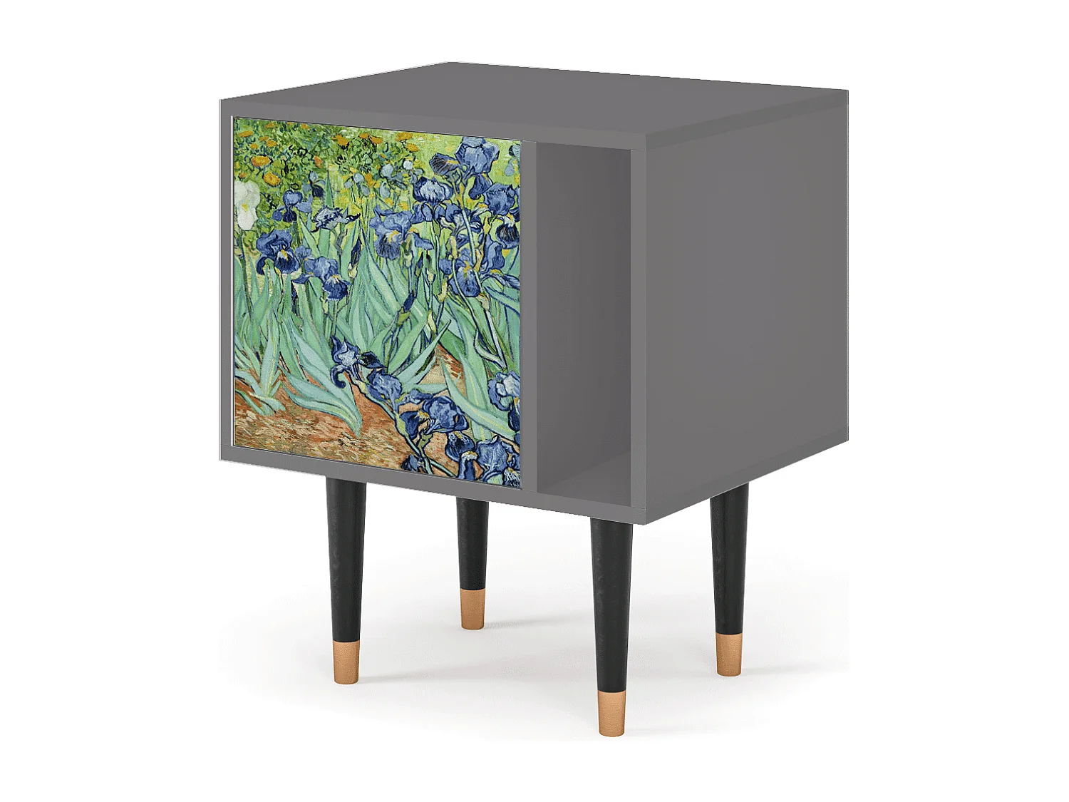 Table de nuit - 57х69х48 cm - S2 - Irises , Gris