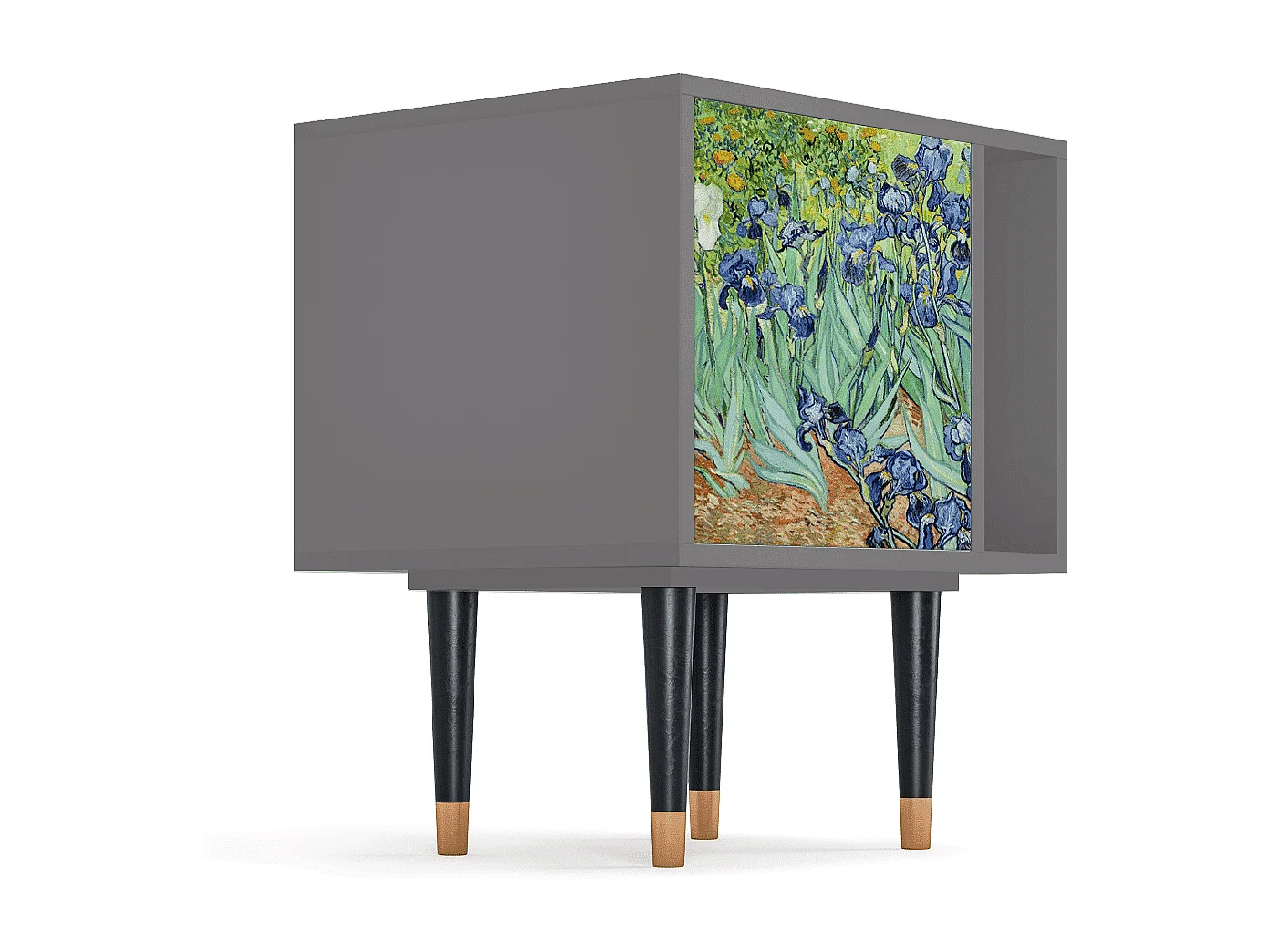 Comodino - 57х69х48 cm - S2 - Irises , Grigio