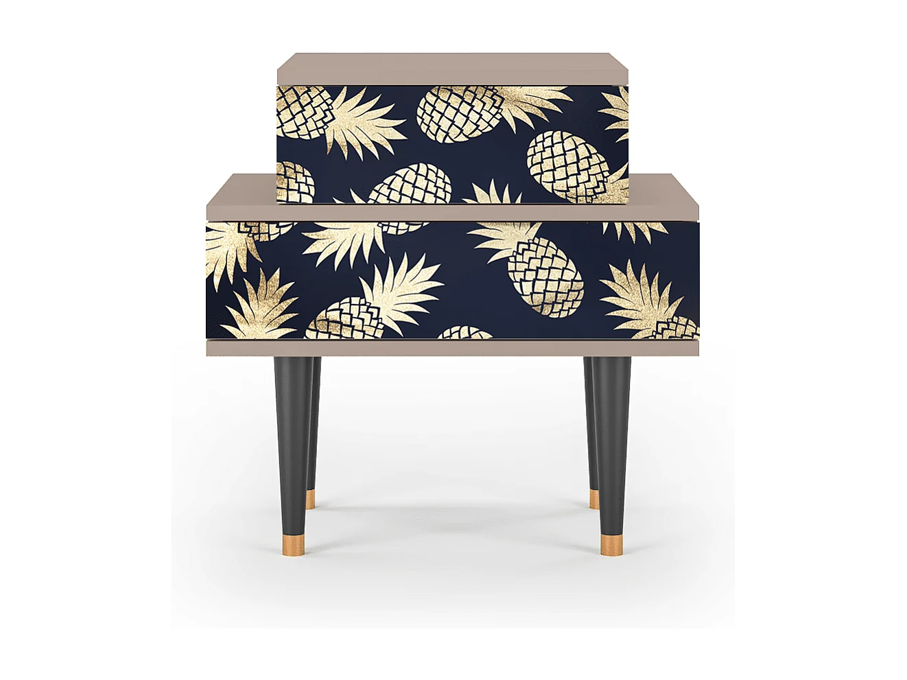 Table de nuit - 58х58х41 cm - NS1 - Sunny Pineaple, Latte
