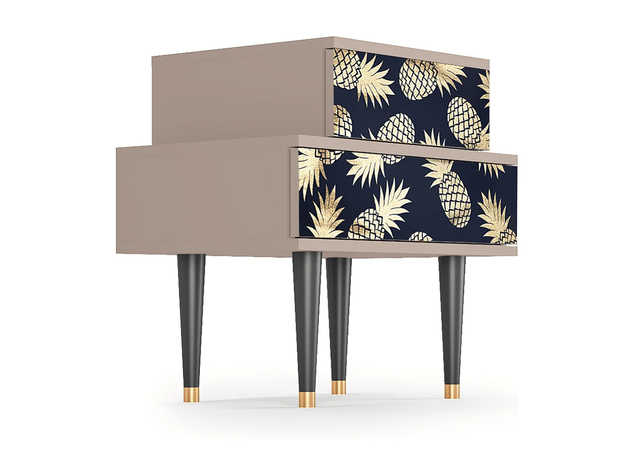 Table de nuit - 58х58х41 cm - NS1 - Sunny Pineaple, Latte