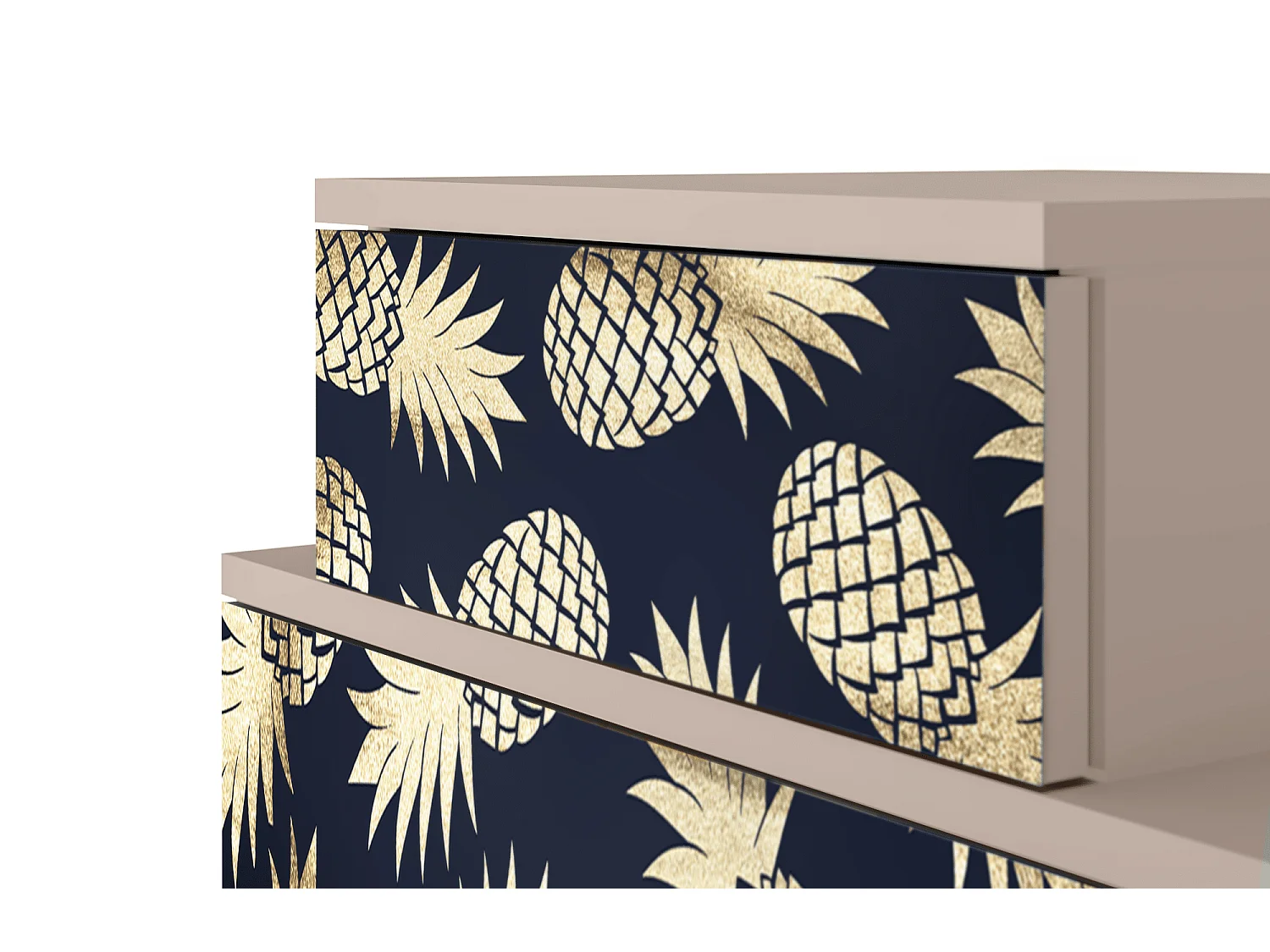 Table de nuit - 58х58х41 cm - NS1 - Sunny Pineaple, Latte