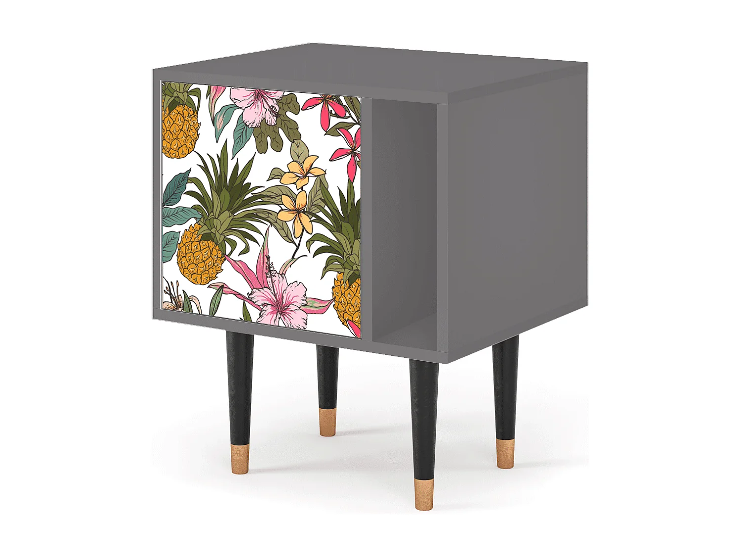 Stolik nocny - 57х69х48 cm - S2 - Estival Fruit, Szary