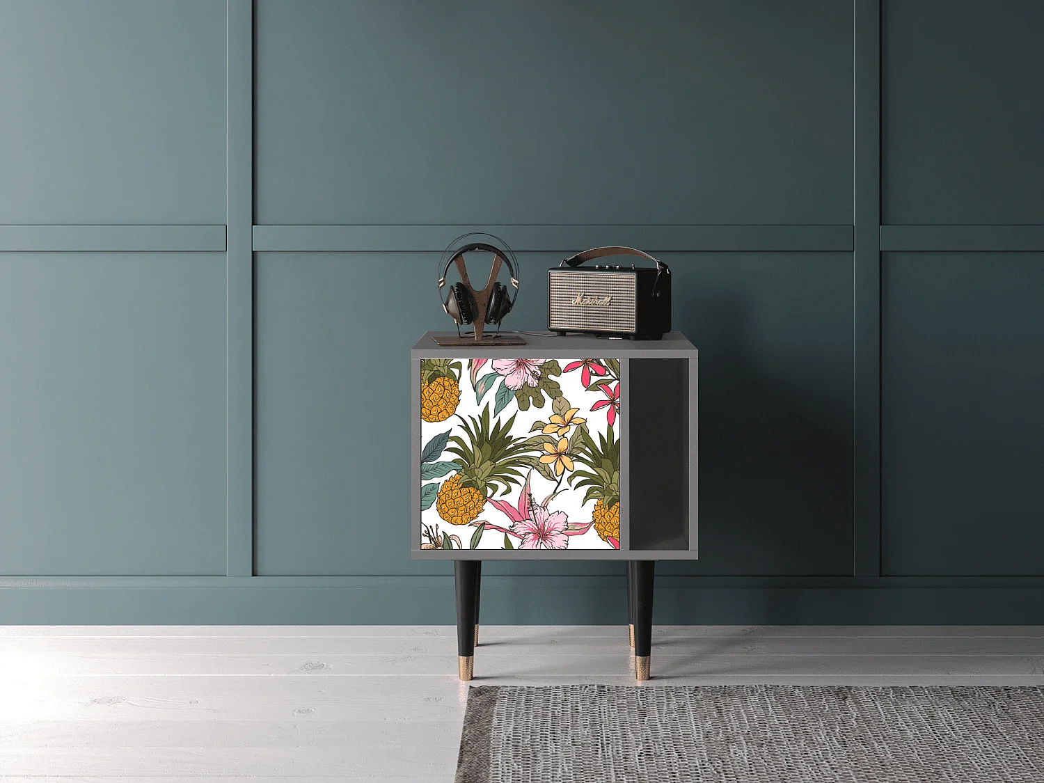 Table de nuit - 57х69х48 cm - S2 - Estival Fruit, Gris