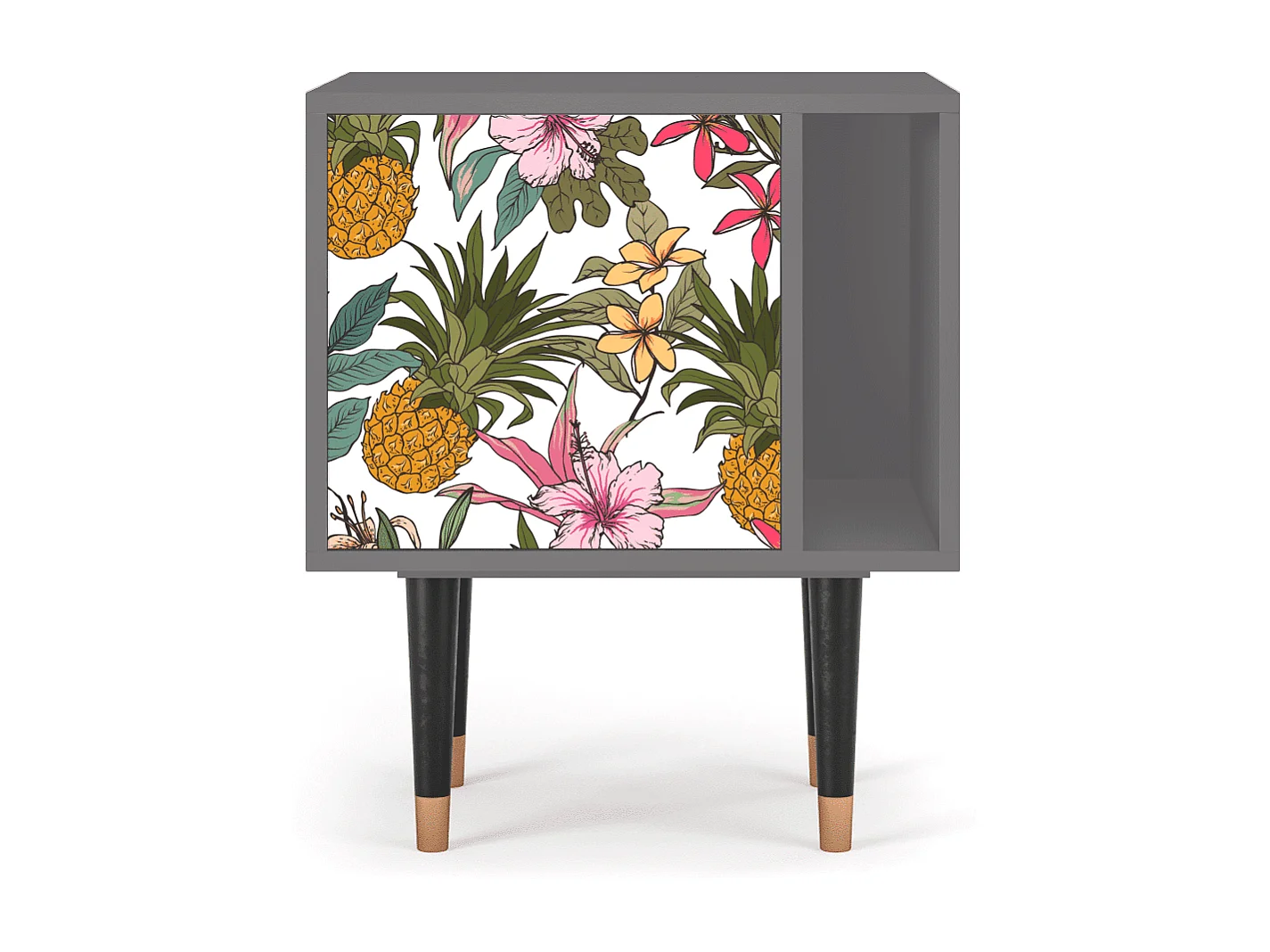 Stolik nocny - 57х69х48 cm - S2 - Estival Fruit, Szary