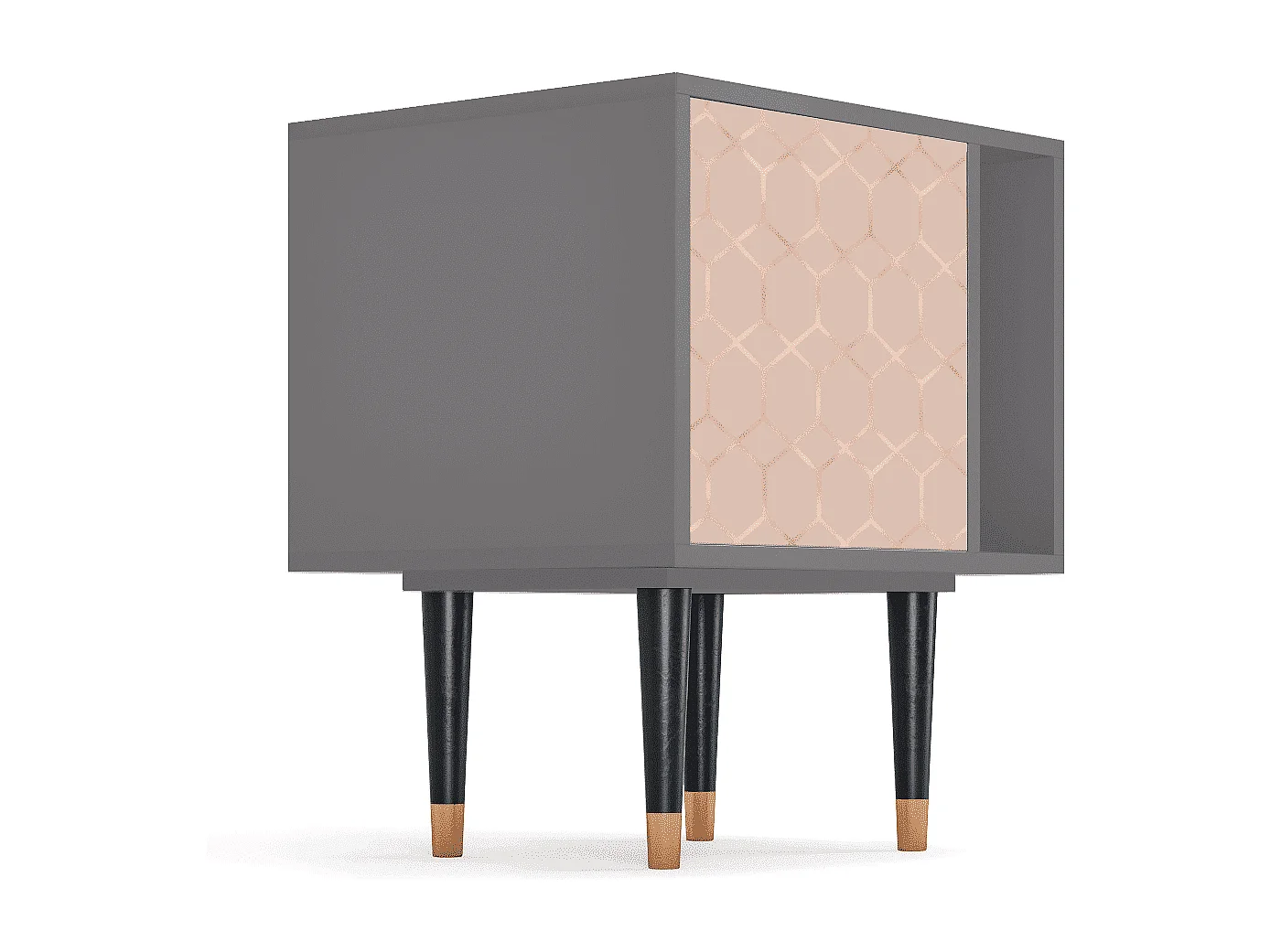 Table de nuit - 57х69х48 cm - S2 - Rose Honeycomb, Gris