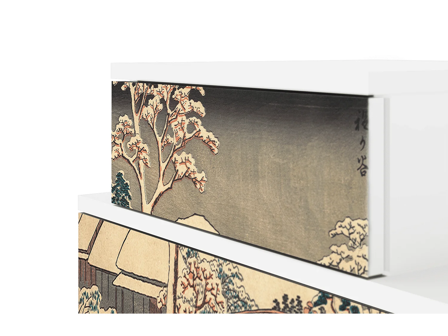 Table de nuit - 58х58х41 cm - NS1 - Katabira River, Blanc