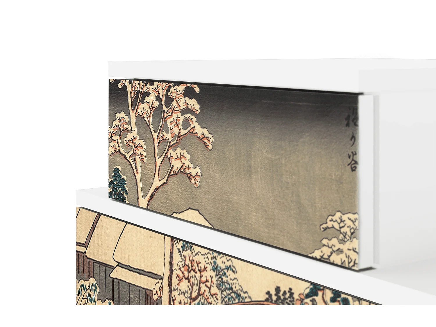 Table de nuit - 58х58х41 cm - NS1 - Katabira River, Blanc