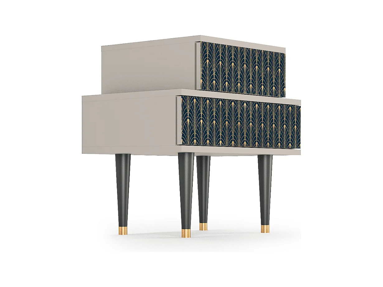 Table de nuit - 58х58х41 cm - NS1 - Flower of the Nile, Sable