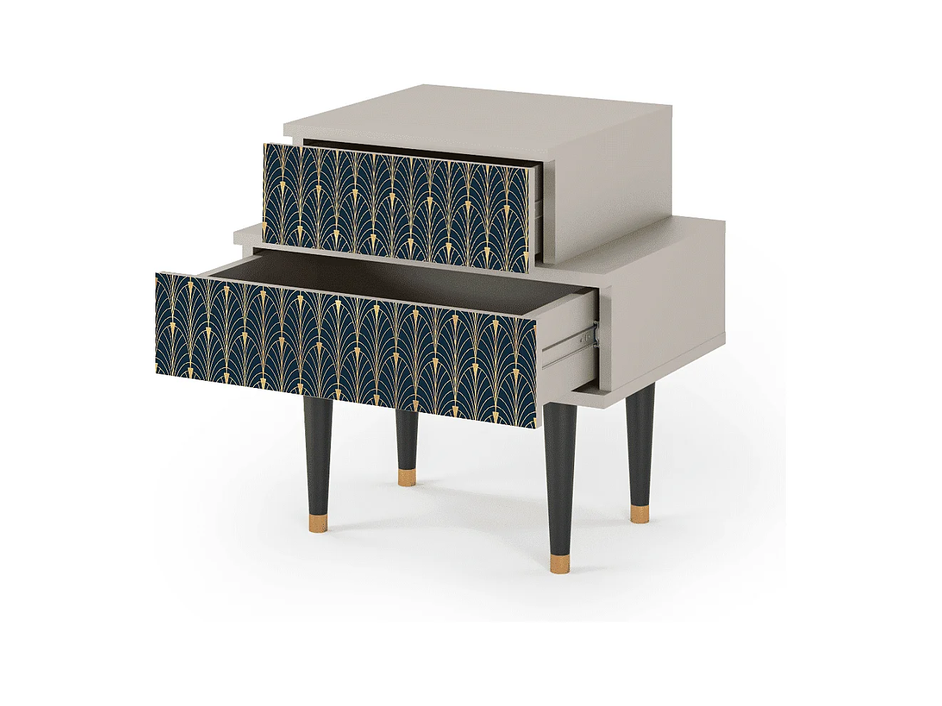 Table de nuit - 58х58х41 cm - NS1 - Flower of the Nile, Sable