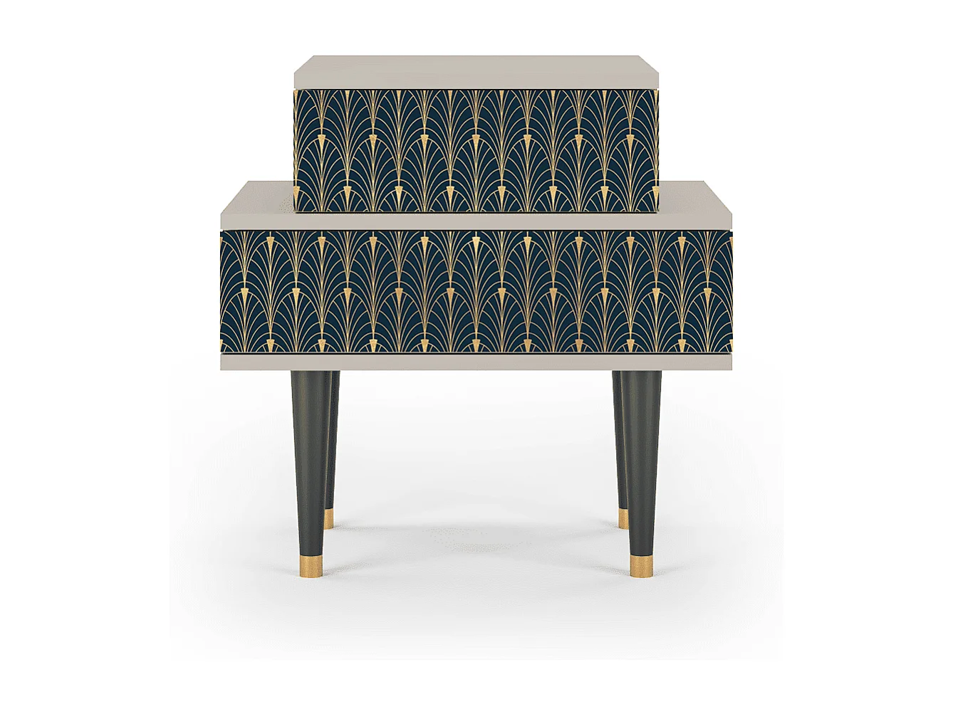 Mesita de noche - 58х58х41 cm - NS1 - Flower of the Nile, Arena