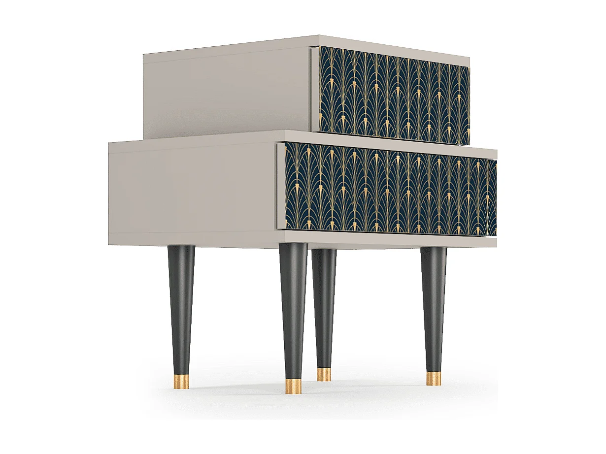 Mesita de noche - 58х58х41 cm - NS1 - Flower of the Nile, Arena